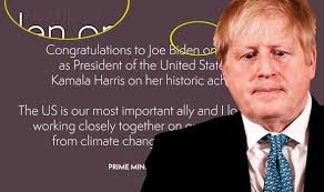 Oh Dear Boris Johnson Red Faced After Accidentally Hiding Trump Praise In Biden Tweet Uk News Express Co Uk