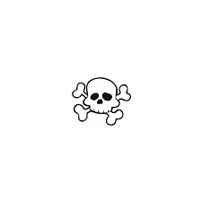 Un dessin un peu enfantin montrant une souris déguisée en pirate. Sticker Tete De Mort Univers Pirate Deco Chambre Etiquette Autocollant