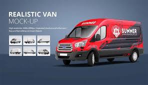 Download Best Free Cargo Van Car Mockup Psd Van Mocking Branding Photos