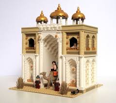 View Of The Upper Part Of The Alamut Gate Showing The Three Top Domes And The Recessed Balconies Built Into The Gate Wal Lego Prince Of Persia Lego Brick Lego