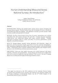 This discussion will focus on the impact that data visualizations can have. Pdf Human Understanding Measured Across National Surveys An Introduction