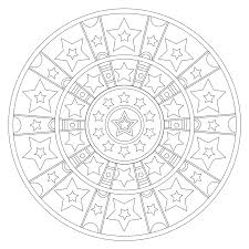 Stars Stripes Mandala Geometric Coloring Pages Love Coloring Pages Diy Coloring Books