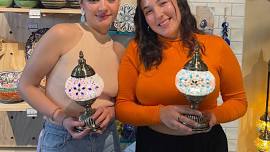 Mosaic Lamp Making Class with Turkish Delight