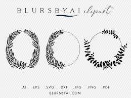 Download Vector Eucalyptus Silhouette Wreaths Graphic By Blursbyai Creative Fabrica PSD Mockup Templates
