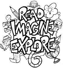 Kids Reading Clipart Black And White Clipart Panda Free Clipart Images One Word Quotes Coloring Pages Kids Reading