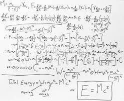 Albert Einstein S Famous Equation Derived Using Newton S Second Law Click To See More Albert Einstein Einstein Science Nerd