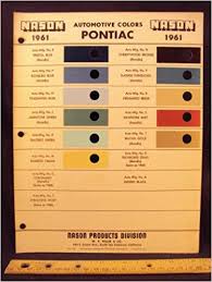 1961 Pontiac Paint Colors Chip Page General Motor