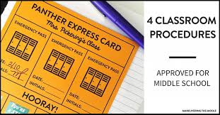 Put your bathroom passes on lanyards. 4 Classroom Procedures For Middle School Maneuvering The Middle