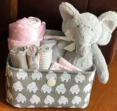 Created by you, just for them. Elephant Baby Gift Basket Baby Gift Basket Gift Basket Gift Basket Gift For Baby Girl Baby Baby Girl Shower Gifts Baby Gift Basket Baby Shower Gift Basket