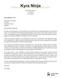 Build my cover letter now Cover Letter Examples Web Developer