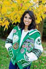 Senior Portrait Photo Picture Idea Girls Varsity Letter Jacket Letter Jacket Letterman Jacket Ideas Varsity Letterman Jackets