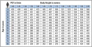 Microlife Peak Flow Values