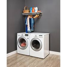 This diy laundry room hanging rod project will save you hours of ironing and organizing. Laundry Shelf With Rod Wayfair
