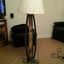 E27 (does not contain a light bulb). Floor Lamp Made From Whisky Barrel Staves Wine Barrel Furniture Barrel Furniture Wine Barrel Crafts