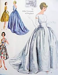 1950s Beautiful John Cavanagh Evening Gown Cocktail Dress Or Wedding Bridal Dress Pattern Vog Vogue Dress Patterns Vintage Dress Patterns Bridal Dress Patterns