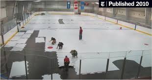 For more construction photos, check out medvescak zagreb's facebook page where it is featuring daily albums of the progress in turning a roman amphitheater into a hockey rink. Tiny Canadian Town Can Play Hockey Year Round With Synthetic Ice The New York Times