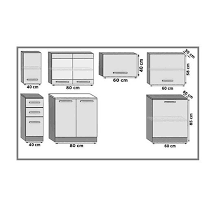 Maybe you would like to learn more about one of these? Novia Cuisine Complete Modulaire Lineaire 240 180 Cm 7 Pcs Plan De Travail Inclus Meubles Cuisine Aspect Bois Blanc Cdiscount Maison