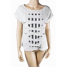 Pleione Sequin Shirt Top Black White Striped Boutique