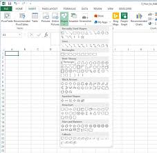 Select insert, shapes dropdown and choose an arrow. How To Add Boxes Buttons Arrows Speech Bubbles Hearts And More To A Spreadsheet In Excel Teachexcel Com