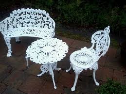 Wrought iron can give your outdoor space an elegant, yet sturdy look. Pin By Fort Myers Homes In Paradise On Antique Cast Iron Garden Furniture Decor Cast Iron Patio Furniture Iron Patio Furniture Vintage Patio