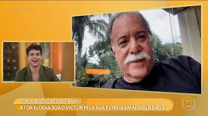 João Victor Gonçalves recebe recado de Tony Ramos no Encontro: 'Muito preparado'