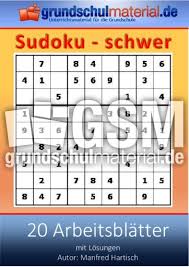 Einfache sudoku puzzles für kinder, 4 puzzles pro seite. Sudoku Schwer Zahlensudokus Sudoku Material Klasse 3 Grundschulmaterial De
