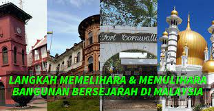 Justeru, bangunan bersejarah dan monumen sememangnya mempunyai nilai yang tersendiri dan langkah pemuliharaan dan penghayatan kemaslahatan bangunan bangunan dan monumen yang bersejarah merupakan aset yang patut dipelihara dan diwarisi dari satu generasi ke satu generasi. Berita Terkini Langkah Memelihara Bangunan Bersejarah Tugasan Pt3 2016