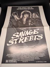 Original Savage Streets Movie Ad Sheet - Linda Blair - Campaign A - Etsy