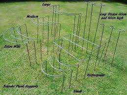 Metal Plant Supports And Stakes Curved And Rectangular Type Various Sizes 6mm Plant Supports Metal Garden Trellis Plants