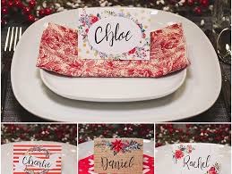 Optional way to make the table place cards. Christmas Table Place Cards Free Printable Six Clever Sisters