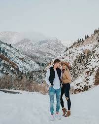 Katie Griff Photo Snowy Winter Engagements Mountain Engagements Wint Winter Engagement Photos Outfits Utah Wedding Photographers Winter Engagement Pictures