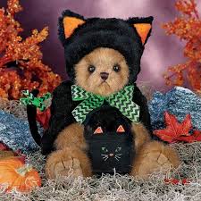 Discover plush friends, festive clothing & more. Halloween Plush Teddy Bear Midnight Magic In Black Cat Outfit Ellisi Gifts
