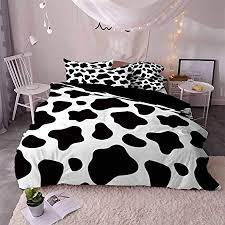 Helengili 3d Bedding Set Animals Series Print Bedding Duvet Cover 2 Pillowcases Cow Duvet Cover Sets Without In 2021 Cow Decor Indie Room Decor Cow Print Wallpaper