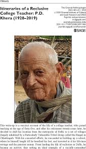 Itineraries of a Reclusive College Teacher: P.D. Khera (1928–2019)