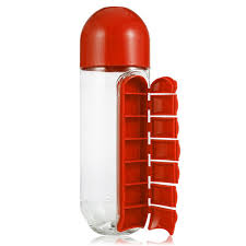 Pill & vitamin organizer water bottle overview and specifications. Lakasbenta 2in1 Pill Vitamin Organizer Water Bottle Medicine Organizer 830 Shopee Philippines