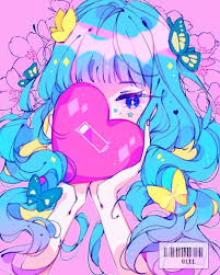 上的 #blue #hair #anime #blue #pastel #love #romance #passion ...