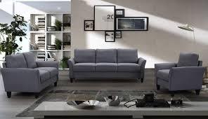 Gray 3 Piece Sofa Set Cheap Living Room Sets Living Room Sets Furniture Furniture Sofa Set