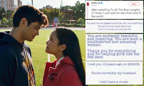 But even once will gets to seattle? Netflix Publishes Anonymous Love Letters From Fans Of To All The Boys I Ve Loved Before Daily Mail Online