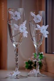 Favorite Wedding Cups For Bride And Groom Decorated Wine Glasses Wine Glass Crafts Wedding Wine Glasses
