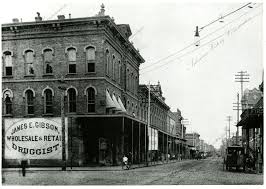 Street Scene In Downtown Little Rock Which Includes James E Gibson S Drugstore In 1895 Arkansas History Commission G2704 Street Scenes Arkansas Little Rock