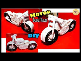 Paper Craft Ideas Miniatur Motor Dari Kertas Hvs Motorcycle Art Chnl15 Youtube Kertas Miniatur Motor
