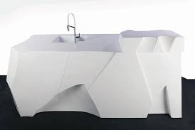 Kitchen islands come in all kinds of sizes. Make It Unique Corian Solid Surface Adds An Extra Dimension To Kitchen Corian Solid Surfaces Corian