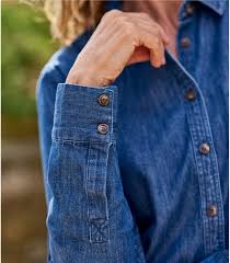 Denim original noir denim 100% coton bio, 346g/m², 12,20 oz ; Jean Chemise En Jean Femme Pur Coton Woolover Fr