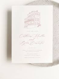 Venue Illustration Save The Date For December Charleston Wedding Blu Charleston Wedding Invitations Formal Wedding Save The Dates Southern Wedding Invitations