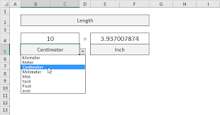 To round an inch to two and a half centimeters is permissible only for calculations where the length is not a critical quantity. Cm To Inches In Excel Easy Excel Converter