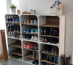 Die obstkisten sind nur für das aufbewahren leichter gegenstände geeignet. á Deko Ideen Mit Weinkisten Obstkisten Holzkisten Dekorieren Schuhschrank Selber Bauen Schuhregal Selber Bauen Schuhregal