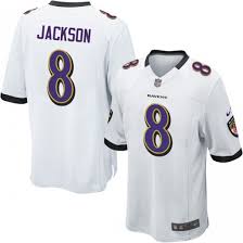 Game Youth Lamar Jackson Baltimore Ravens Nike Jersey White