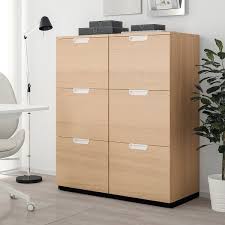 By the time we got to unpacking the lateral file, the guys were gone and of course that was the one that was damaged! Galant Storage Combination With Filing White Stained Oak Veneer 40 1 8x47 1 4 Ikea In 2021 Filing Cabinet White Stain Ikea