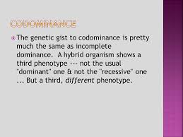 Codominance definition, examples, and more information on biology online, the largest biology dictionary online. Incomplete Dominance And Codominance Ppt Video Online Download