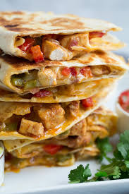 Quesadillas Chicken Fajita Style Mexican Food Recipes Food Recipes